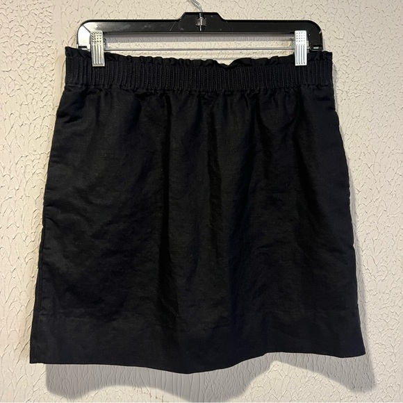 J. Crew Sidewalk black linen and cotton mini skirt size 6 - Picture 4 of 11